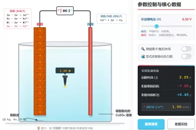 粗铜精炼与极化状态演示