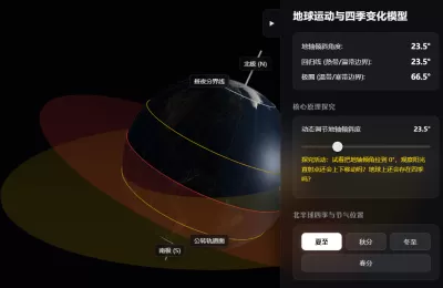地球公转与四季变化模型