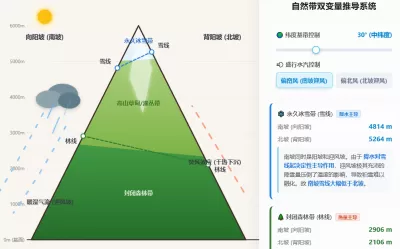 雪线与林线海拔高度分布规律
