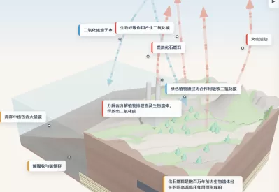 地球碳循环3D空间模型演示