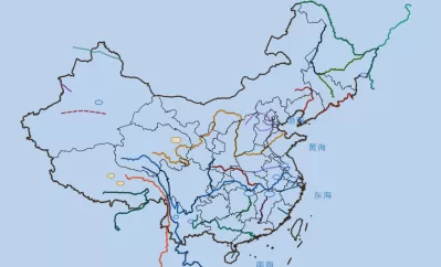 中国主要河流湖泊水系分布图
