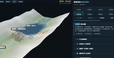 堰塞湖的形成3D演示