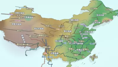 中国地形3D地图