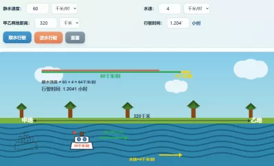 流水行船动画演示