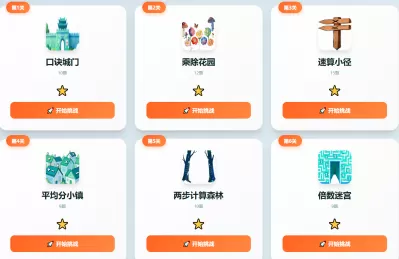 数学王国大冒险1-9表内乘除法闯关